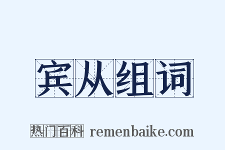 宾从组词是什么意思的图片